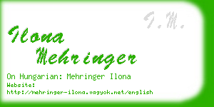 ilona mehringer business card